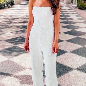 Bridal sequin jumpsuit